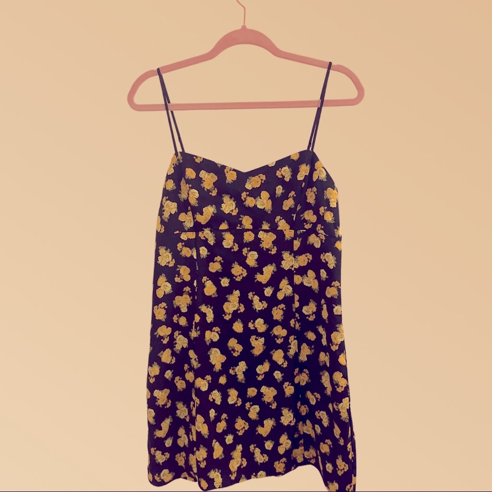 For love and lemons satin floral dress